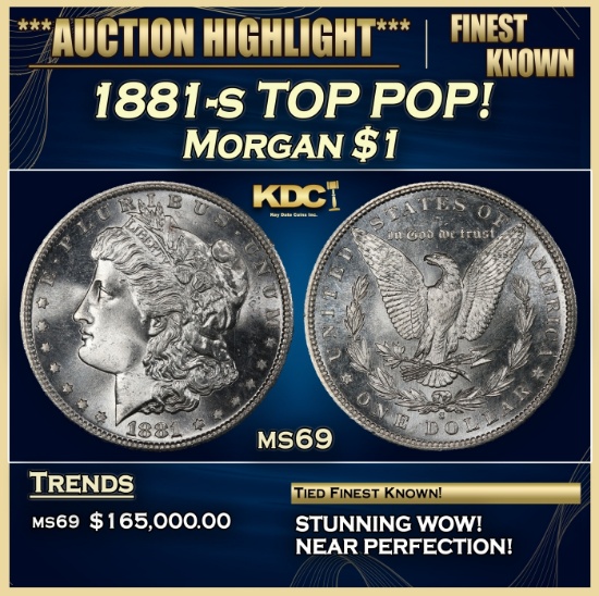 1881-s Morgan Dollar TOP POP! $1 ms69 SEGS