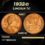 1932-d Lincoln Cent 1c Grades ms66 rd