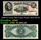 1880 $2 Large Size Legal Tender Note Grades xf FR-53