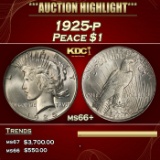 1925-p Peace Dollar $1 ms66+ SEGS