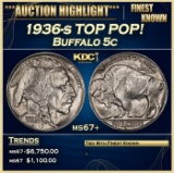 1936-s Buffalo Nickel TOP POP! 5c ms67+ SEGS