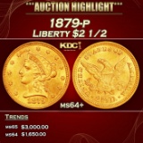 1879-p Gold Liberty Quarter Eagle $2 1/2 ms64+ SEGS