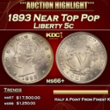 1893 Liberty Nickel Near Top Pop 5c ms66+ SEGS