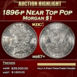 1896-p Morgan Dollar Near Top Pop $1 ms67+ SEGS