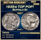 1935-s Buffalo Nickel TOP POP! 5c ms67+ SEGS