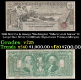 1896 $1 large size Silver Certificate Martha & George Washington 