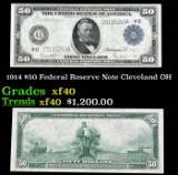 1914 $50 Green Seal Federal Reserve Note Grades xf Cleveland