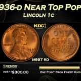 1936-d Lincoln Cent Near Top Pop 1c ms67 rd SEGS