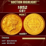 1852 Gold Dollar $1 ms66+ SEGS