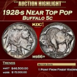 1928-s Buffalo Nickel Near Top Pop 5c ms66+ SEGS