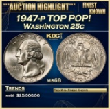 1947-p Washington Quarter TOP POP! 25c ms68 SEGS