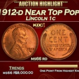 1912-d Lincoln Cent Near Top Pop! 1c ms66 rd SEGS