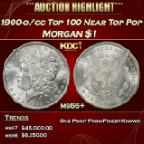 1900-o/cc Top 100 Morgan Dollar Near Top Pop $1 ms66+ SEGS
