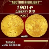1901-p Gold Liberty Eagle $10 ms66 SEGS