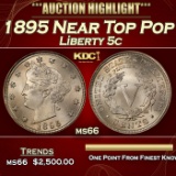 1895 Liberty Nickel Near Top Pop 5c ms66 SEGS