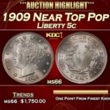 1909 Liberty Nickel Near Top Pop 5c ms66 SEGS