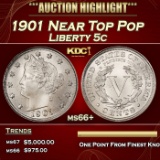 1901 Liberty Nickel Near Top Pop 5c ms66+ SEGS