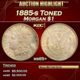 1885-s Morgan Dollar Toned $1 ms65+ SEGS