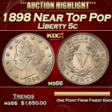 1898 Liberty Nickel Near Top Pop 5c ms66 SEGS