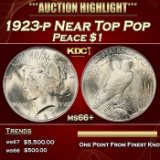 1923-p Peace Dollar Near Top Pop $1 ms66+ SEGS