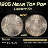 1905 Liberty Nickel Near Top Pop 5c ms66 SEGS