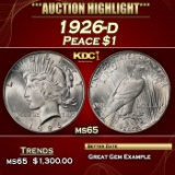 1926-d Peace Dollar $1 ms65 SEGS