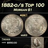 1882-o/s Morgan Dollar Top 100 $1 Grades ms63
