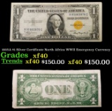 1935A $1 Silver Certificate North Africa WWII Emergency Currency Grades xf
