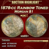 1878-cc Morgan Dollar Rainbow Toned $1 ms65+ SEGS