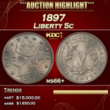 1897 Liberty Nickel 5c ms66+ SEGS