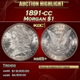 1891-cc Morgan Dollar $1 ms65+ SEGS