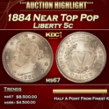 1884 Liberty Nickel Near Top Pop 5c ms67 SEGS