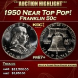 1950 Proof Franklin Half Dollar Near Top Pop! 50c pr67+ SEGS