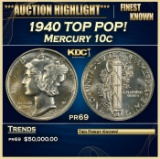 1940 Proof Mercury Dime TOP POP! 10c pr69 SEGS