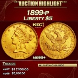 1899-p Gold Liberty Half Eagle $5 ms66+ SEGS