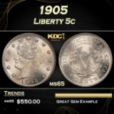 1905 Liberty Nickel 5c Grades ms65