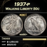 1937-p Walking Liberty Half Dollar 50c ms66+ SEGS