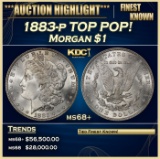 1883-p Morgan Dollar TOP POP! $1 ms68+ SEGS