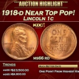 1918-d Lincoln Cent Near Top Pop! 1c ms66 rd SEGS