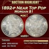 1892-p Morgan Dollar Near Top Pop $1 ms65+ SEGS