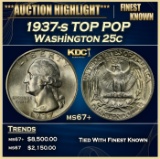 1937-s Washington Quarter TOP POP 25c ms67+ SEGS