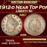 1912-d Liberty Nickel Near Top Pop 5c ms66 SEGS