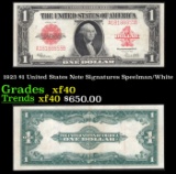 1923 $1 United States Note Grades xf Signatures Speelman/White
