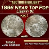 1896 Liberty Nickel Near Top Pop 5c ms66 SEGS