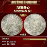 1886-o Morgan Dollar $1 ms62 USCG