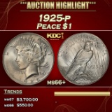 1925-p Peace Dollar $1 ms66+ SEGS
