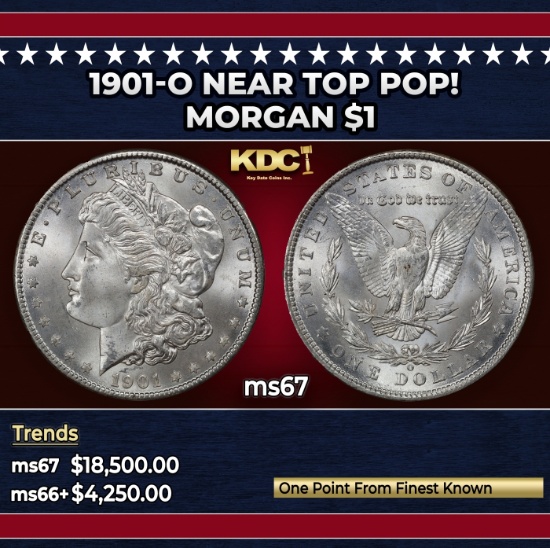 1901-o Morgan Dollar Near Top Pop! $1 ms67 SEGS
