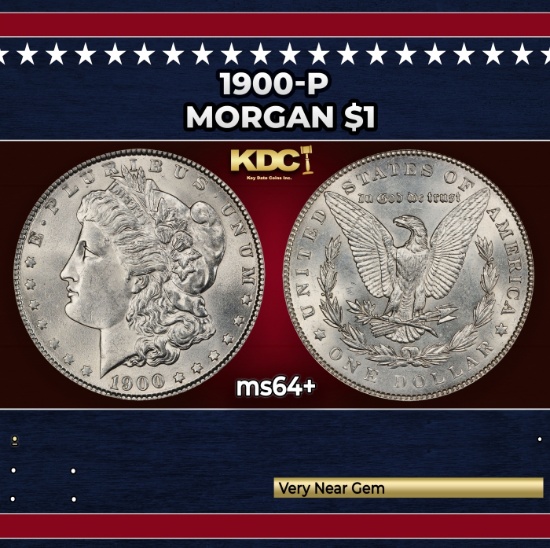 1900-p Morgan Dollar $1 Grades ms64+