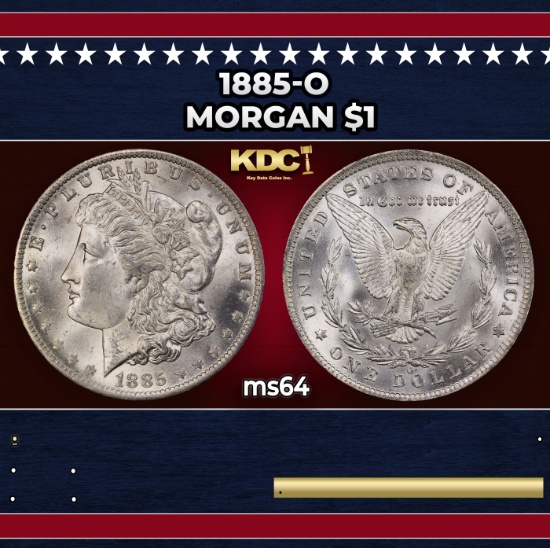 1885-o Morgan Dollar $1 Grades ms64