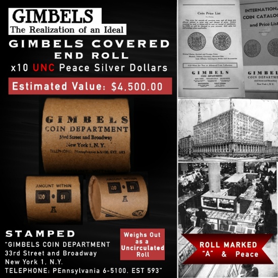 SY- 10 Peace GIMBLES Unc Roll A Condition
